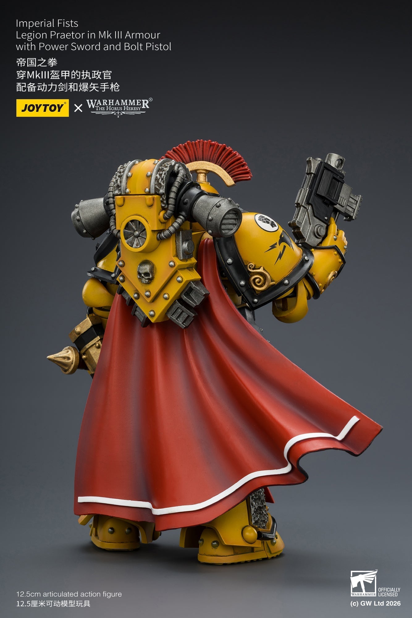 (15/6 CUTOFF) Imperial Fists Lord Castellan Evander Garrius & Legion Praetor in Mk III Armour - "The Horus Heresy" Primarch-Warhammer 40k 1/18 Action Figure By JOYTOY