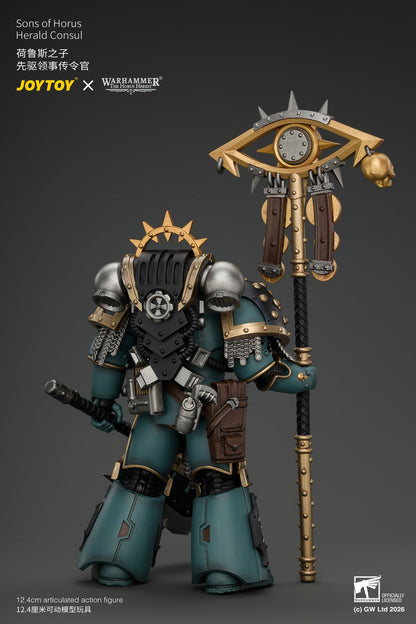 (29/10/2026) Sons of Horus Herald Consul with Icon of Allegiance, Bolt Pistol and Power Weapon - "The Horus (29/10/2026) Heresy" Warhammer 1/18 Action Figure By JOYTOY