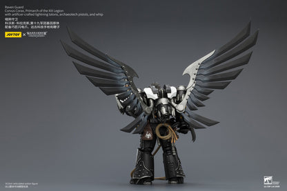 (CUTOFF MAY 1 ) Raven Guard Corvus Corax, Primarch of the XIX Legion - Warhammer "The Horus Heresy" 1/18 Action Figure By JOYTOY