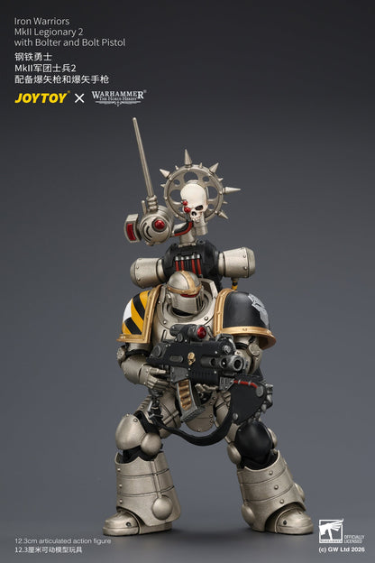 (20/6 CUTOFF) Iron Warriors Mkll Tactical Sergeant & Legionary - Primarch-Warhammer 40k 1/18 Action Figure By JOYTOY