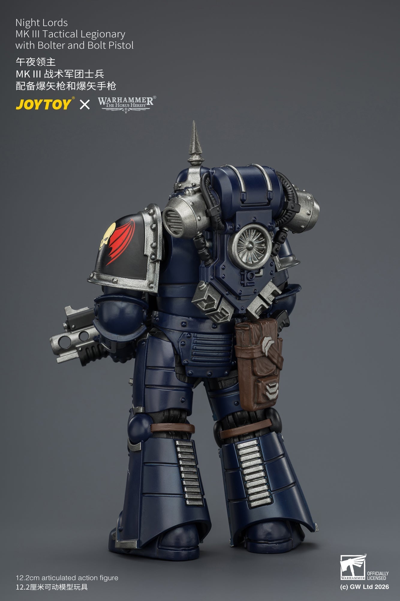 (30/6)Night Lords MKVI Tactical Legionary & MK III Tactical Legionary - "The Horus Heresy" Primarch-Warhammer 40k 1/18 Action Figure By JOYTOY