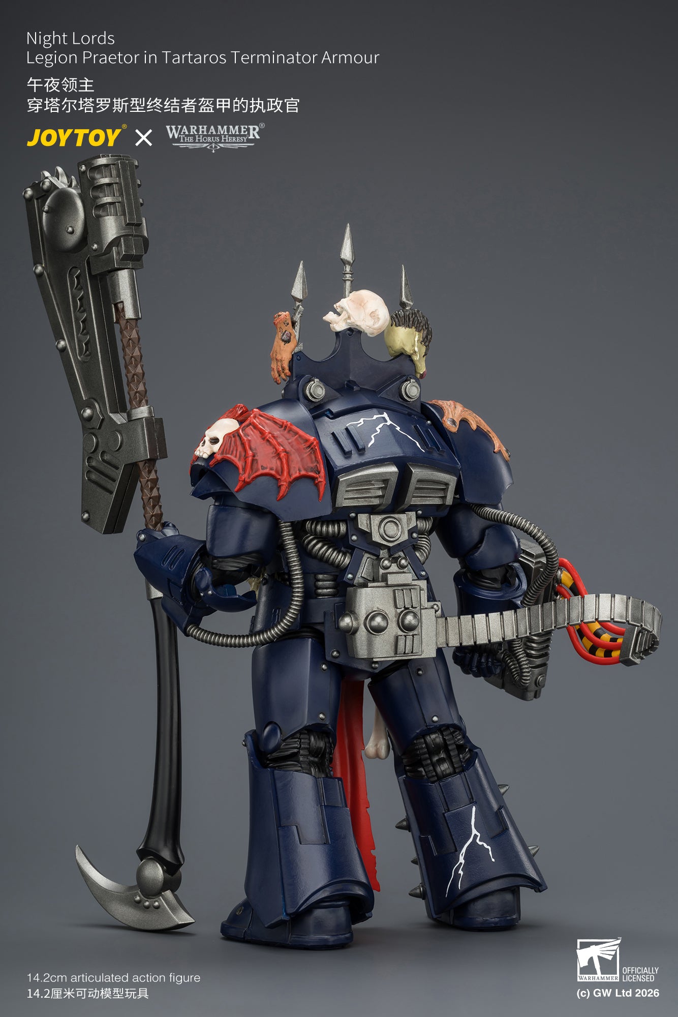 (30/6)Night Lords Legion Praetor in Tartaros Terminator Armour - "The Horus Heresy" Primarch-Warhammer 40k 1/18 Action Figure By JOYTOY