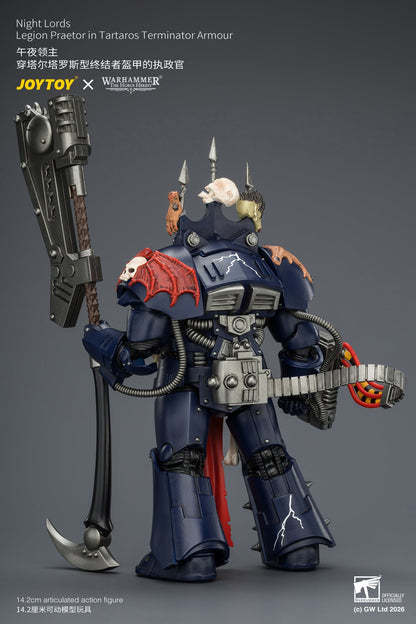 (30/6)Night Lords Legion Praetor in Tartaros Terminator Armour - "The Horus Heresy" Primarch-Warhammer 40k 1/18 Action Figure By JOYTOY