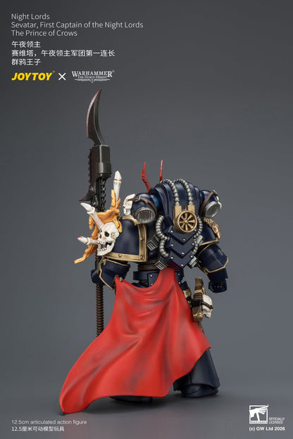 (30/6)Night Lords Sevatar, First Captain of the Night Lords The Prince of Crows - "The Horus Heresy" Warhammer 40k 1/18 Action Figure By JOYTOY