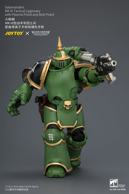 (15/7) Salamanders MK III Tactical Legionary & MKVI Tactical Legionary - "The Horus Heresy" Warhammer 40k 1/18 Action Figure By JOYTOY
