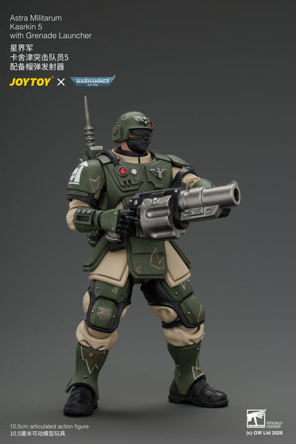 (30/8) Astra Militarum Kasrkin Squad - Warhammer 40K 1/18 Action Figure By JOYTOY