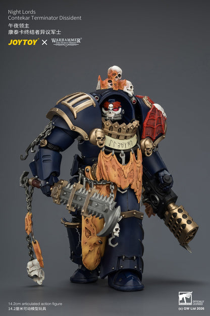 (30/6)Night Lords Contekar Terminator Dissident & Contekar Terminator - "The Horus Heresy" Primarch-Warhammer 40k 1/18 Action Figure By JOYTOY