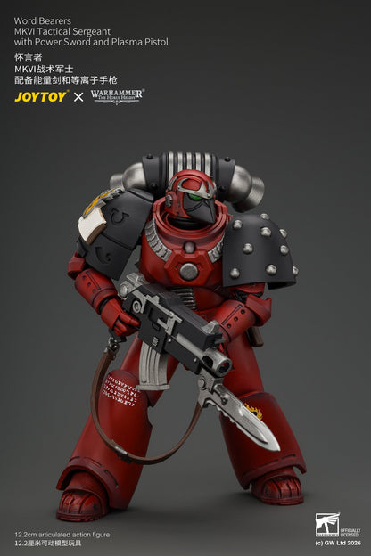 (5/10/2026)Word Bearers Erebus, the Dark Apostle & MkVI Tactical Sergeant - Warhammer "The Horus Heresy" 1/18 Action Figure By JOYTOY