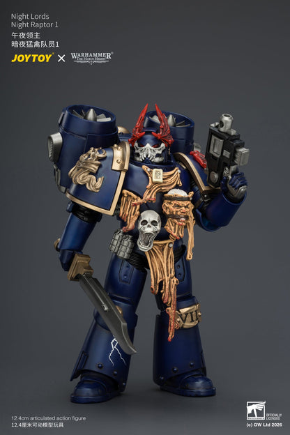 (25/8) Night Lords Night Raptors - "The Horus Heresy" Primarch-Warhammer 30k 1/18 Action Figure By JOYTOY