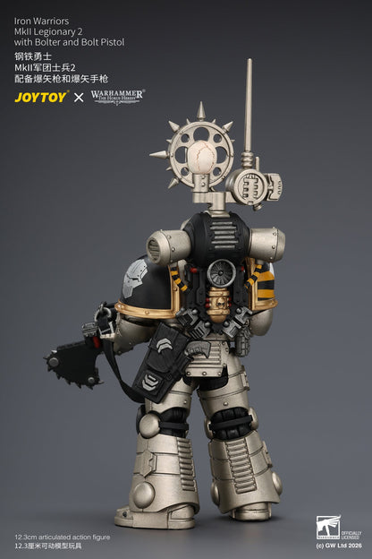 (20/6 CUTOFF) Iron Warriors Mkll Tactical Sergeant & Legionary - Primarch-Warhammer 40k 1/18 Action Figure By JOYTOY