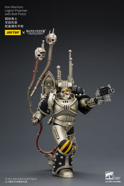 (10/5)Iron Warriors Legion Praevian with Bolt Pistol & Warsmithwith  Graviton Crusher Hammer- "The Horus Heresy” 1/18 Action Figure By JOYTOY