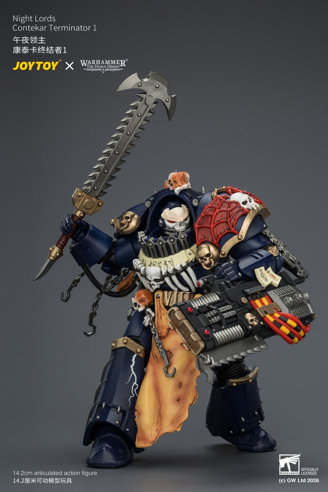 (30/6)Night Lords Contekar Terminator Dissident & Contekar Terminator - "The Horus Heresy" Primarch-Warhammer 40k 1/18 Action Figure By JOYTOY