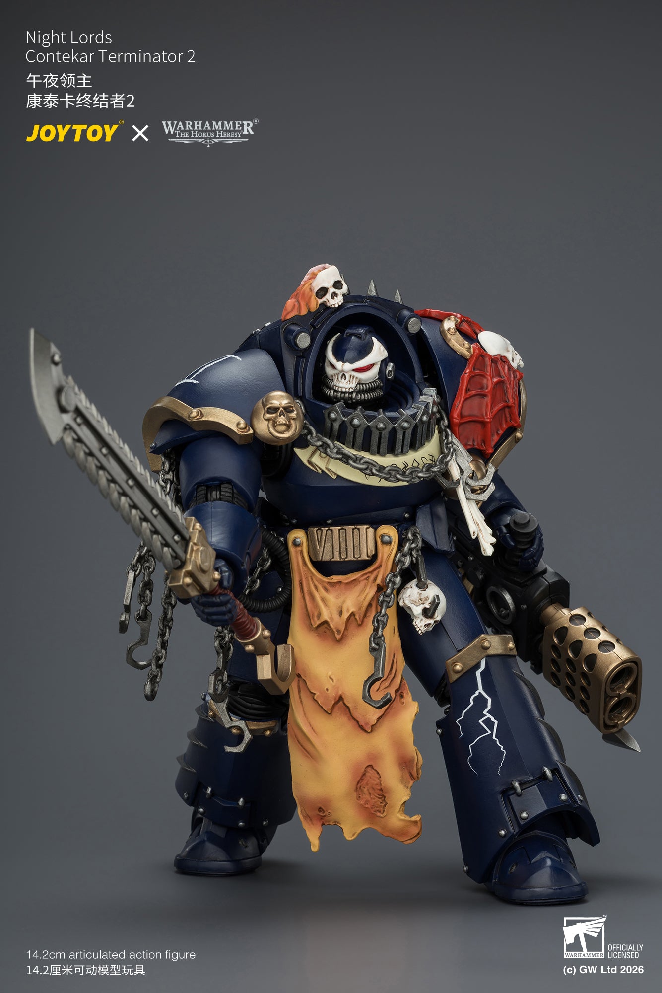 (30/6)Night Lords Contekar Terminator Dissident & Contekar Terminator - "The Horus Heresy" Primarch-Warhammer 40k 1/18 Action Figure By JOYTOY