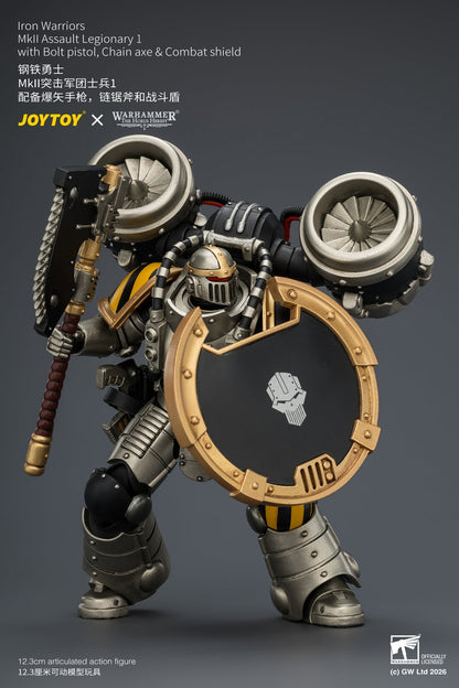 (20/6 CUTOFF)Iron Warriors MkII Assault Sergeant & Legionary - Primarch-Warhammer 40k 1/18 Action Figure By JOYTOY