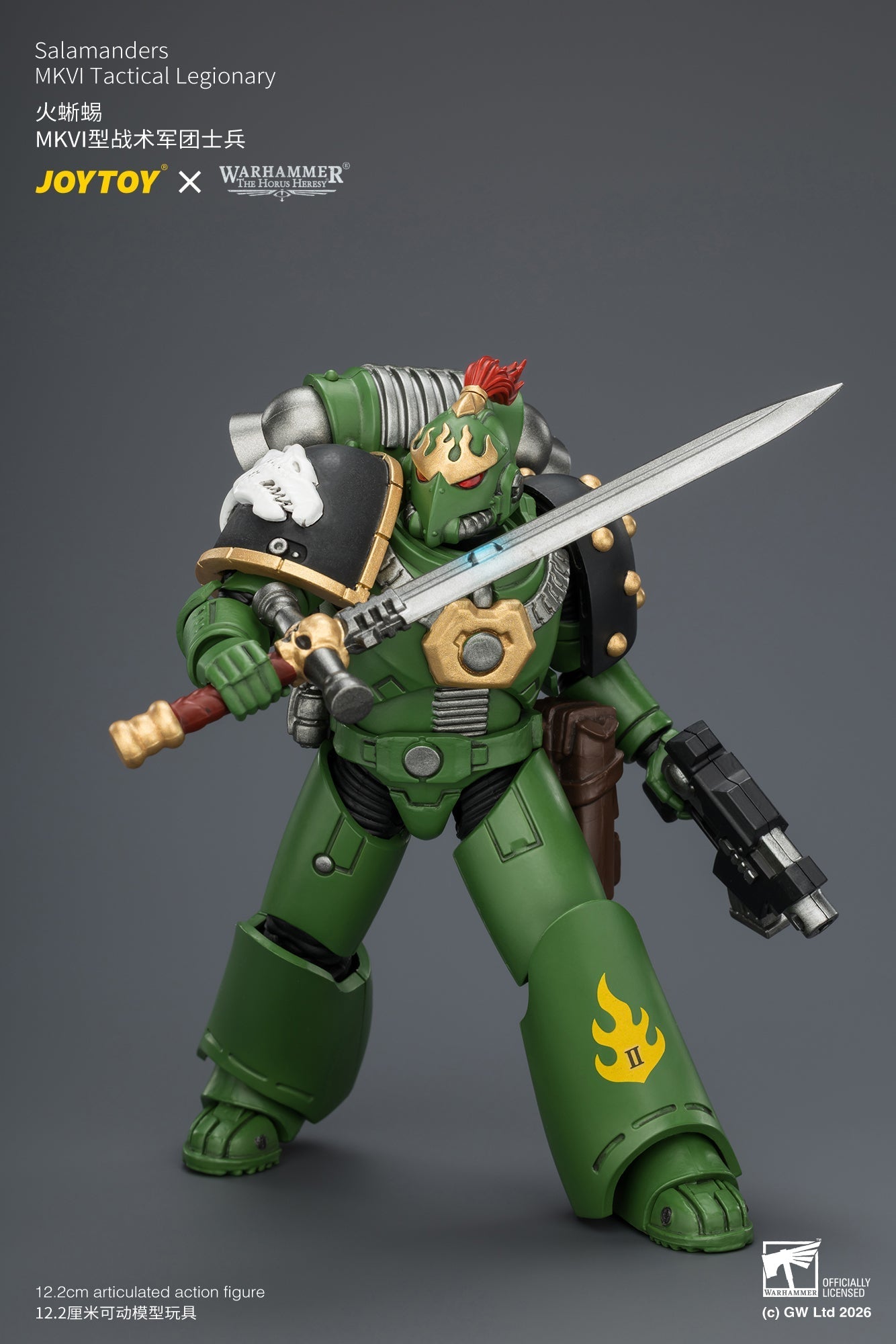 (15/7) Salamanders MK III Tactical Legionary & MKVI Tactical Legionary - "The Horus Heresy" Warhammer 40k 1/18 Action Figure By JOYTOY