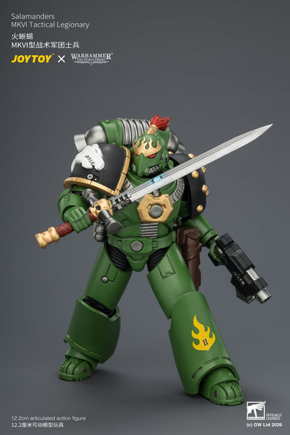 (15/7) Salamanders MK III Tactical Legionary & MKVI Tactical Legionary - "The Horus Heresy" Warhammer 40k 1/18 Action Figure By JOYTOY