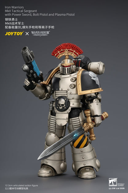(20/6 CUTOFF) Iron Warriors Mkll Tactical Sergeant & Legionary - Primarch-Warhammer 40k 1/18 Action Figure By JOYTOY