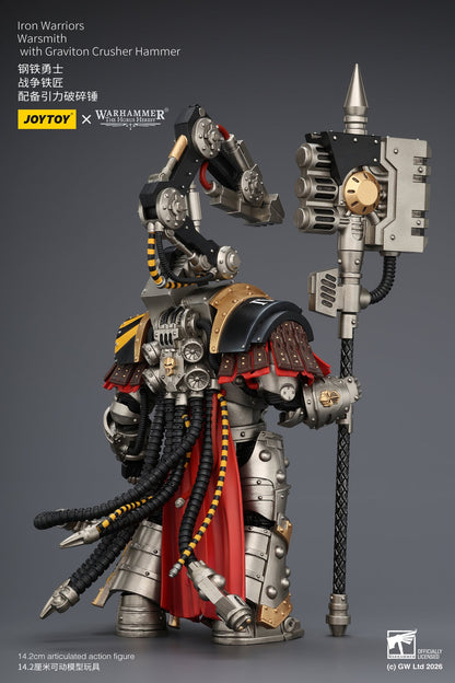 (10/5)Iron Warriors Legion Praevian with Bolt Pistol & Warsmithwith  Graviton Crusher Hammer- "The Horus Heresy” 1/18 Action Figure By JOYTOY