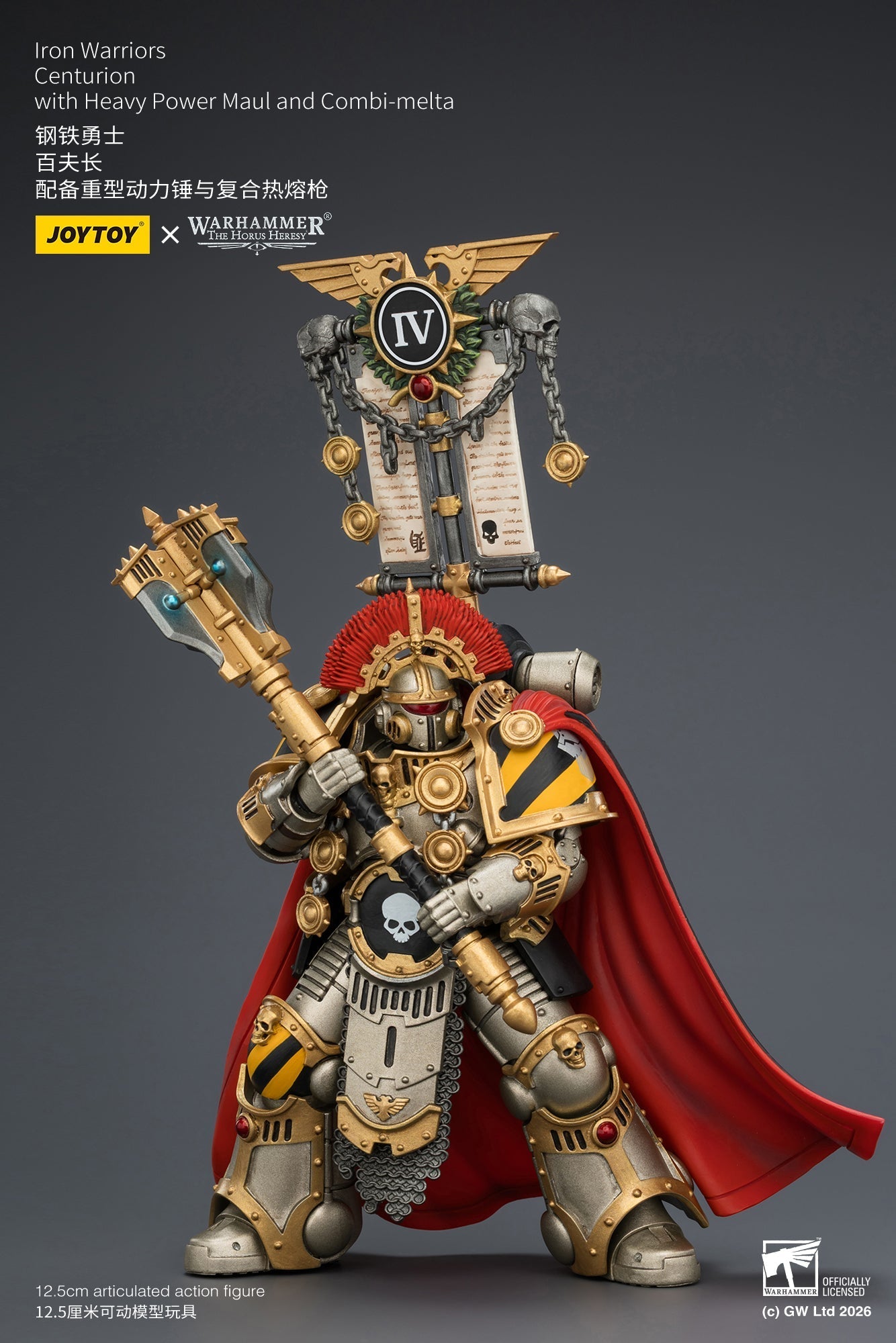 (20/6 CUTOFF) Iron Warriors Centurion - Primarch-Warhammer 40k 1/18 Action Figure By JOYTOY