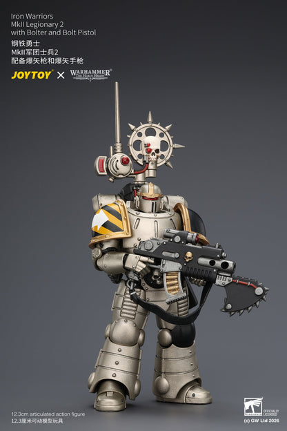 (20/6 CUTOFF) Iron Warriors Mkll Tactical Sergeant & Legionary - Primarch-Warhammer 40k 1/18 Action Figure By JOYTOY