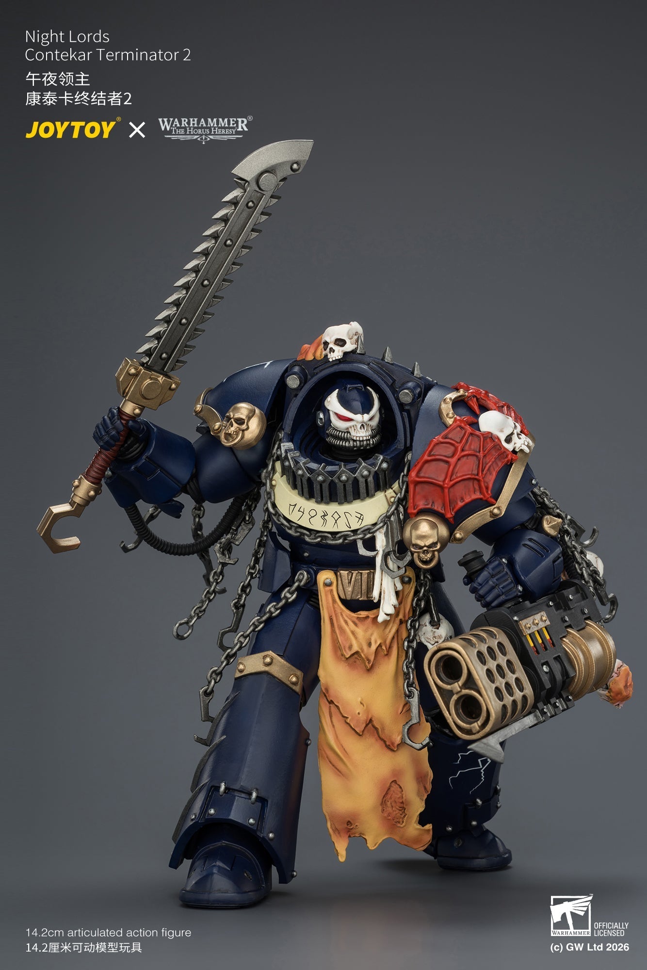 (30/6)Night Lords Contekar Terminator Dissident & Contekar Terminator - "The Horus Heresy" Primarch-Warhammer 40k 1/18 Action Figure By JOYTOY