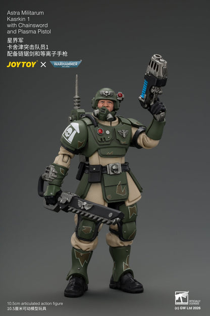 (30/8) Astra Militarum Kasrkin Squad - Warhammer 40K 1/18 Action Figure By JOYTOY