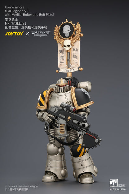 (20/6 CUTOFF) Iron Warriors Mkll Tactical Sergeant & Legionary - Primarch-Warhammer 40k 1/18 Action Figure By JOYTOY