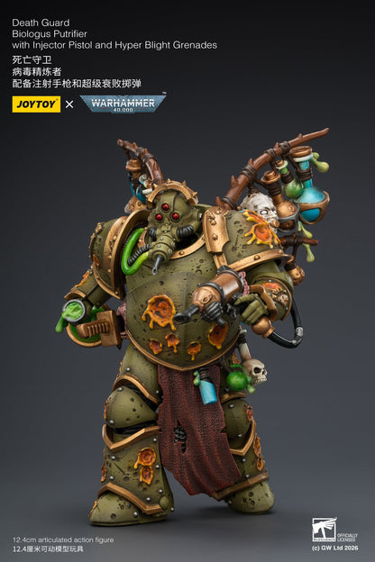(10/5)Death Guard Biologus Putrifier & Death Guard Tallyman - "Warhammer 40,000” 1/18 Action Figure By JOYTOY