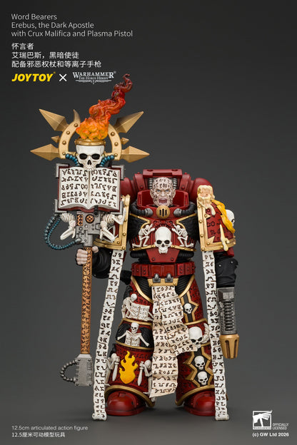 (5/10/2026)Word Bearers Erebus, the Dark Apostle & MkVI Tactical Sergeant - Warhammer "The Horus Heresy" 1/18 Action Figure By JOYTOY