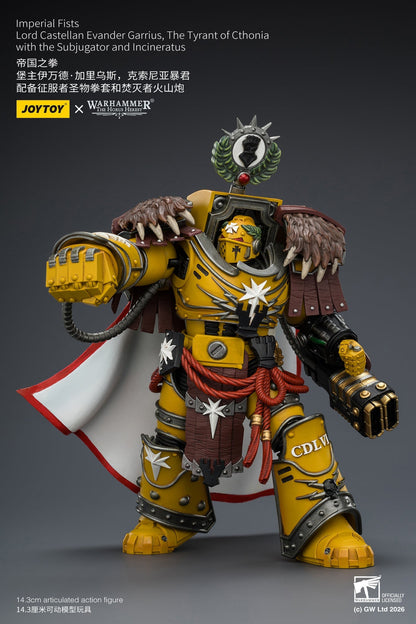(15/6 CUTOFF) Imperial Fists Lord Castellan Evander Garrius & Legion Praetor in Mk III Armour - "The Horus Heresy" Primarch-Warhammer 40k 1/18 Action Figure By JOYTOY