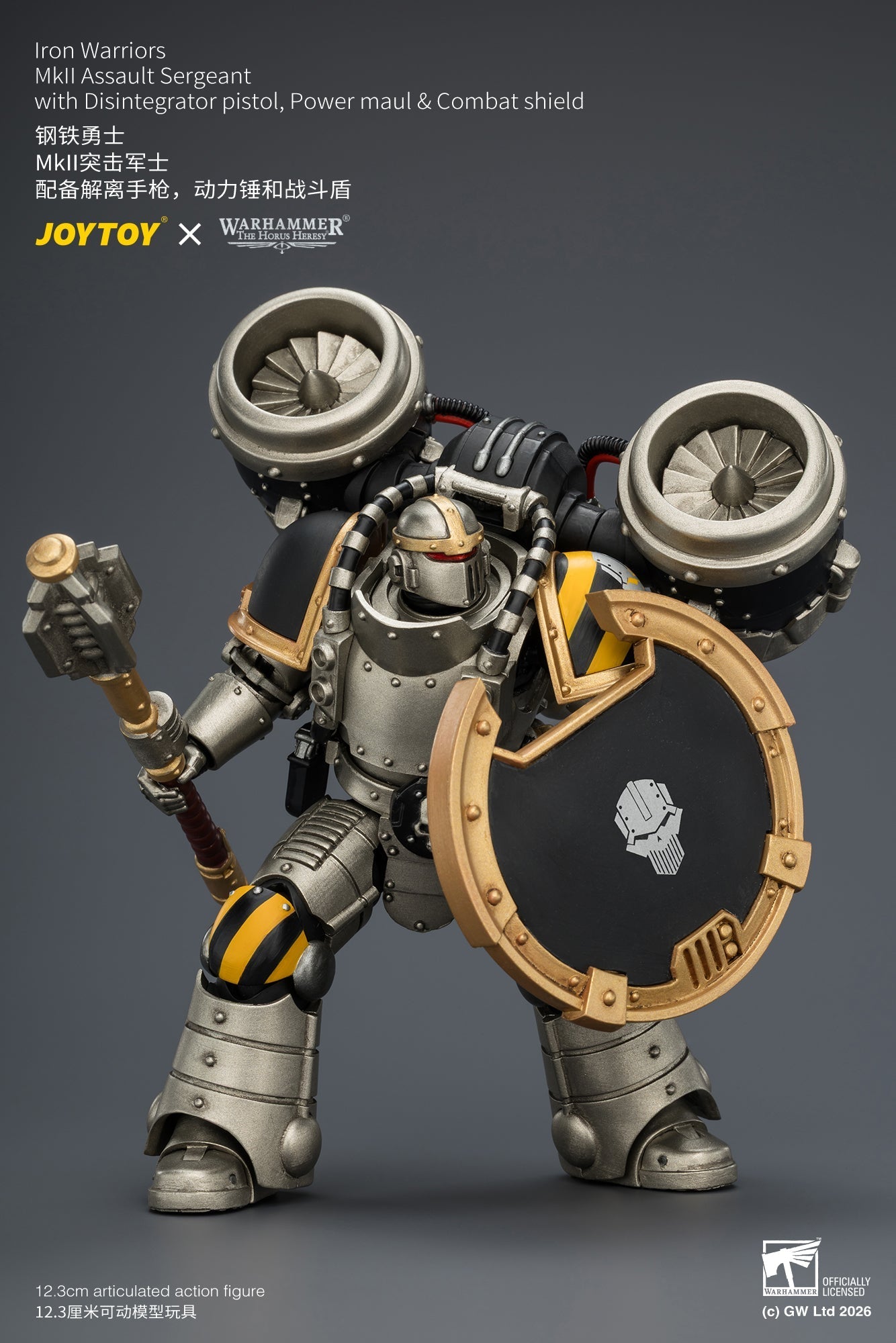 (20/6 CUTOFF)Iron Warriors MkII Assault Sergeant & Legionary - Primarch-Warhammer 40k 1/18 Action Figure By JOYTOY