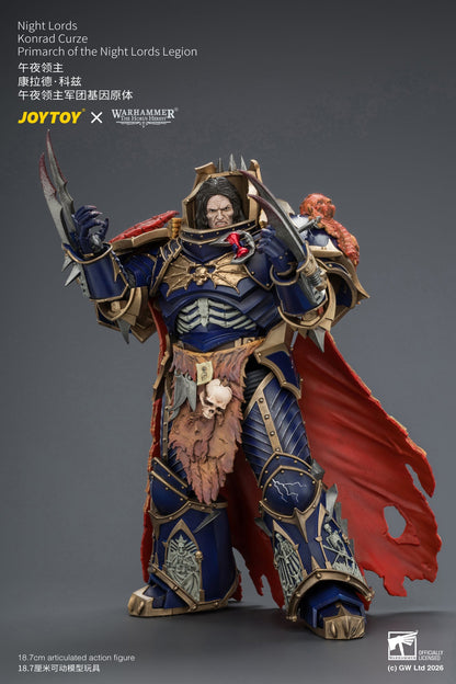 (25/8) Night Lords Konrad Curze Primarch of the Night Lords Legion - "The Horus Heresy" Warhammer 30k 1/18 Action Figure By JOYTOY