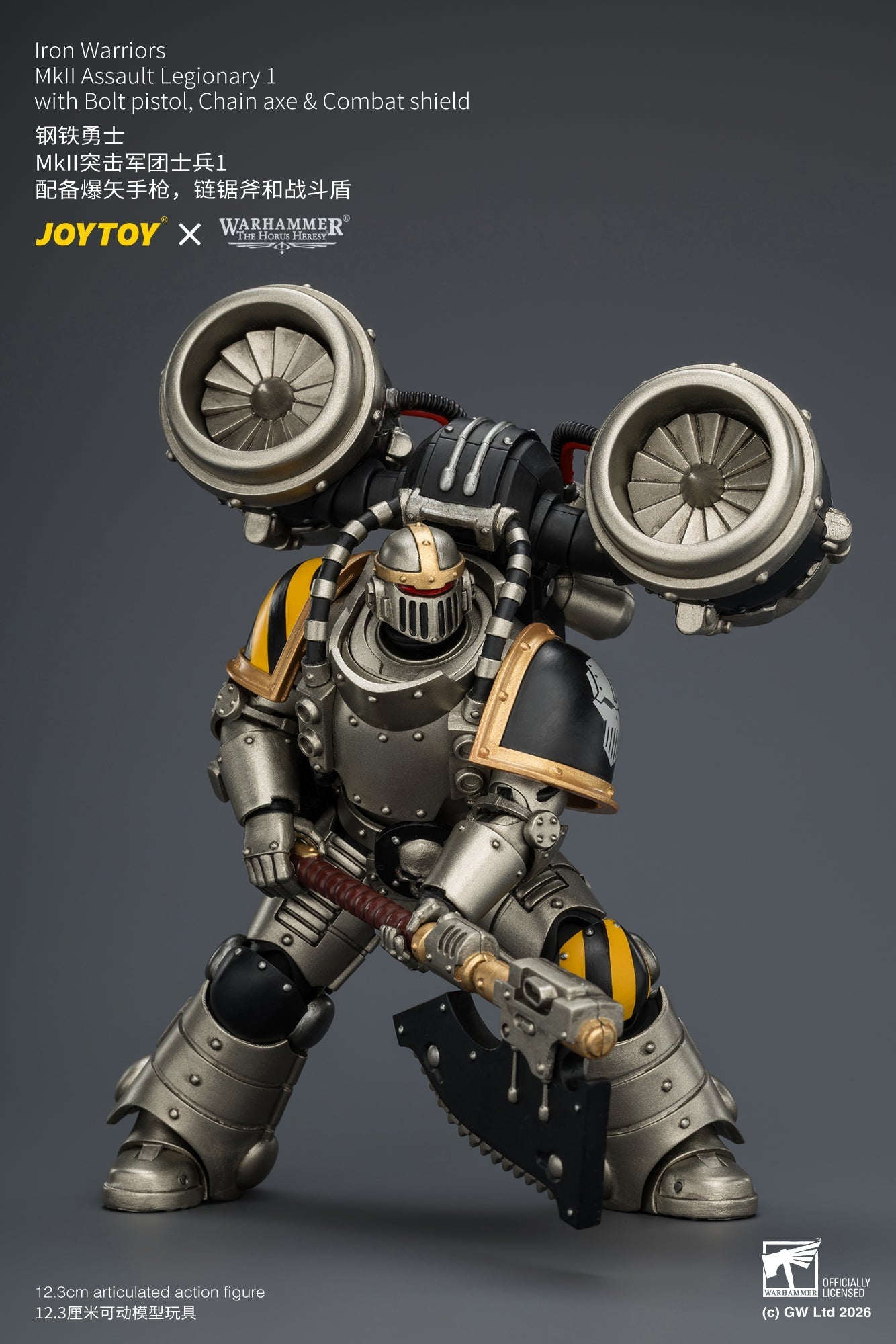 (20/6 CUTOFF)Iron Warriors MkII Assault Sergeant & Legionary - Primarch-Warhammer 40k 1/18 Action Figure By JOYTOY