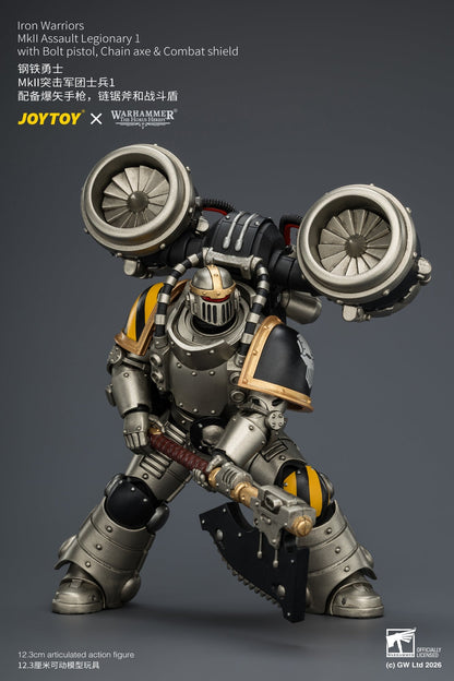 (20/6 CUTOFF)Iron Warriors MkII Assault Sergeant & Legionary - Primarch-Warhammer 40k 1/18 Action Figure By JOYTOY