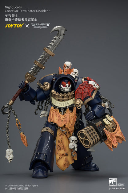 (30/6)Night Lords Contekar Terminator Dissident & Contekar Terminator - "The Horus Heresy" Primarch-Warhammer 40k 1/18 Action Figure By JOYTOY