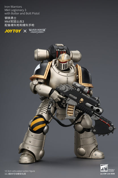 (20/6 CUTOFF) Iron Warriors Mkll Tactical Sergeant & Legionary - Primarch-Warhammer 40k 1/18 Action Figure By JOYTOY