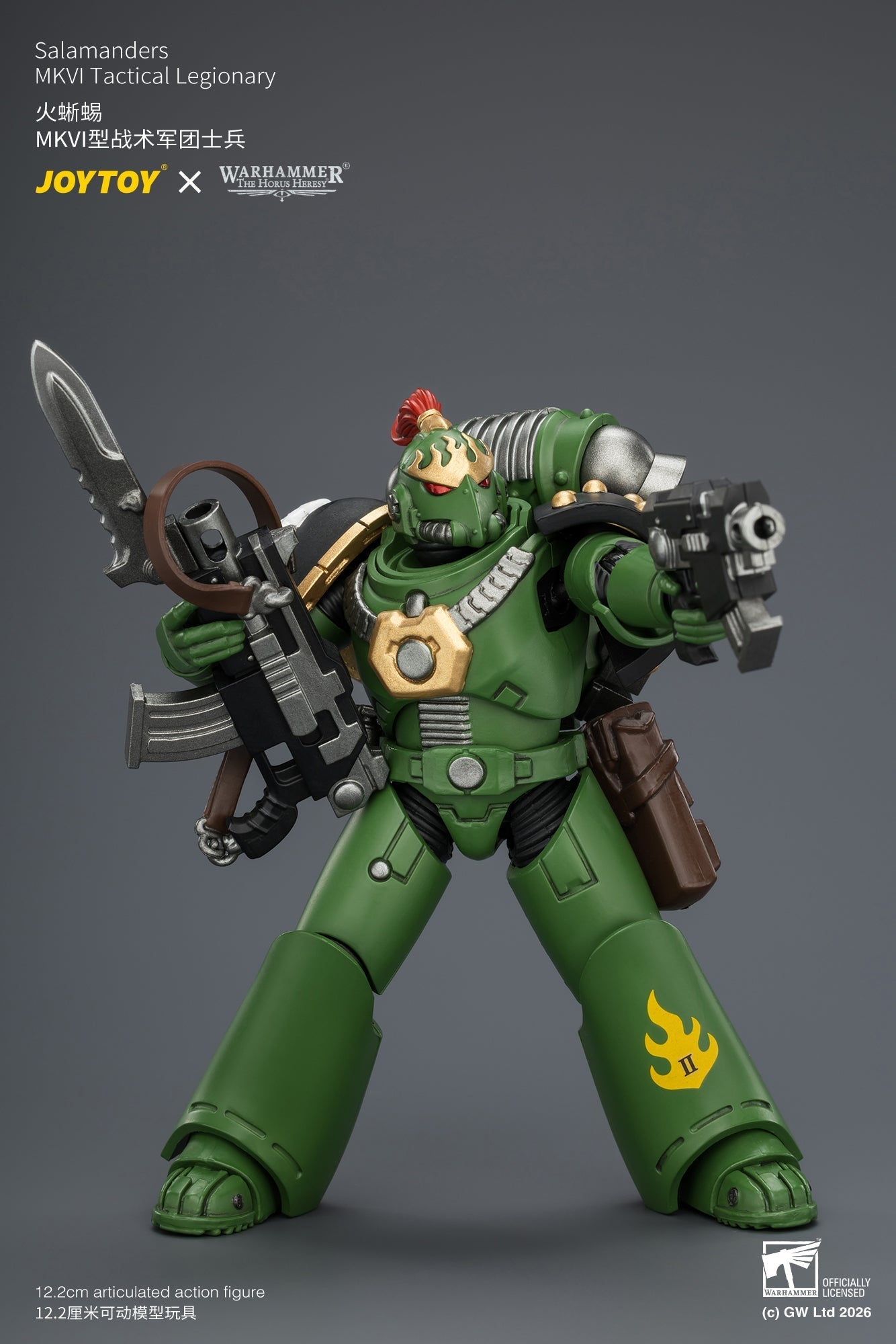(15/7) Salamanders MK III Tactical Legionary & MKVI Tactical Legionary - "The Horus Heresy" Warhammer 40k 1/18 Action Figure By JOYTOY