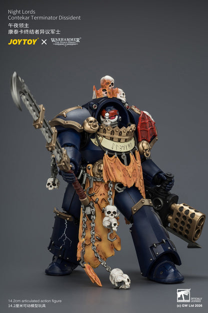 (30/6)Night Lords Contekar Terminator Dissident & Contekar Terminator - "The Horus Heresy" Primarch-Warhammer 40k 1/18 Action Figure By JOYTOY