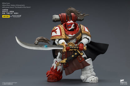 (20 MAR CUTOFF) White Scars Qin Xa & Hibou Khan &Contemptor Dreadnought-Warhammer 40k 1/18 Action Figure By JOYTOY
