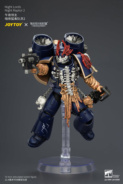 (25/8) Night Lords Night Raptors - "The Horus Heresy" Primarch-Warhammer 30k 1/18 Action Figure By JOYTOY