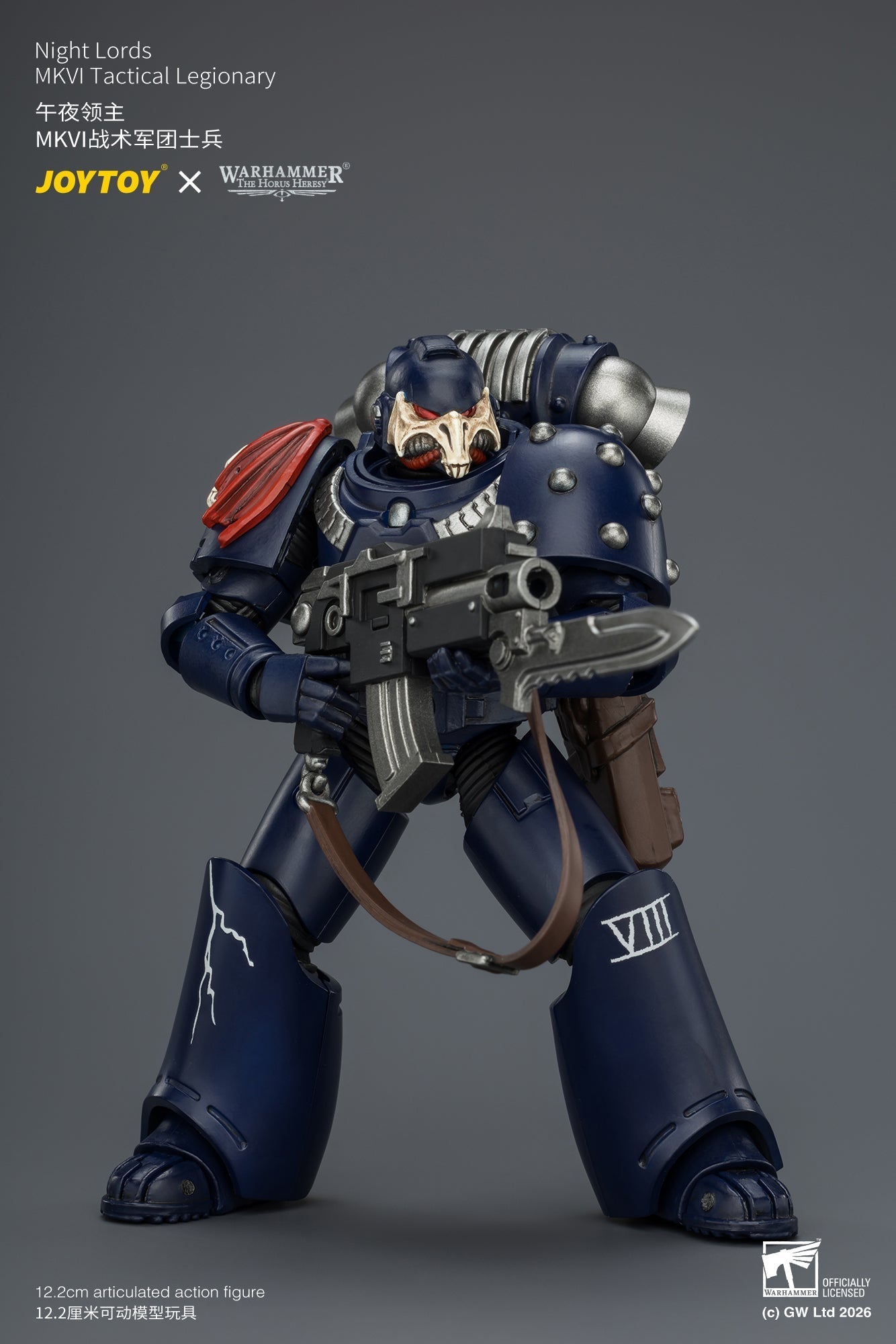 (30/6)Night Lords MKVI Tactical Legionary & MK III Tactical Legionary - "The Horus Heresy" Primarch-Warhammer 40k 1/18 Action Figure By JOYTOY