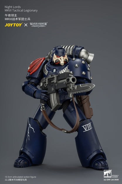 (30/6)Night Lords MKVI Tactical Legionary & MK III Tactical Legionary - "The Horus Heresy" Primarch-Warhammer 40k 1/18 Action Figure By JOYTOY