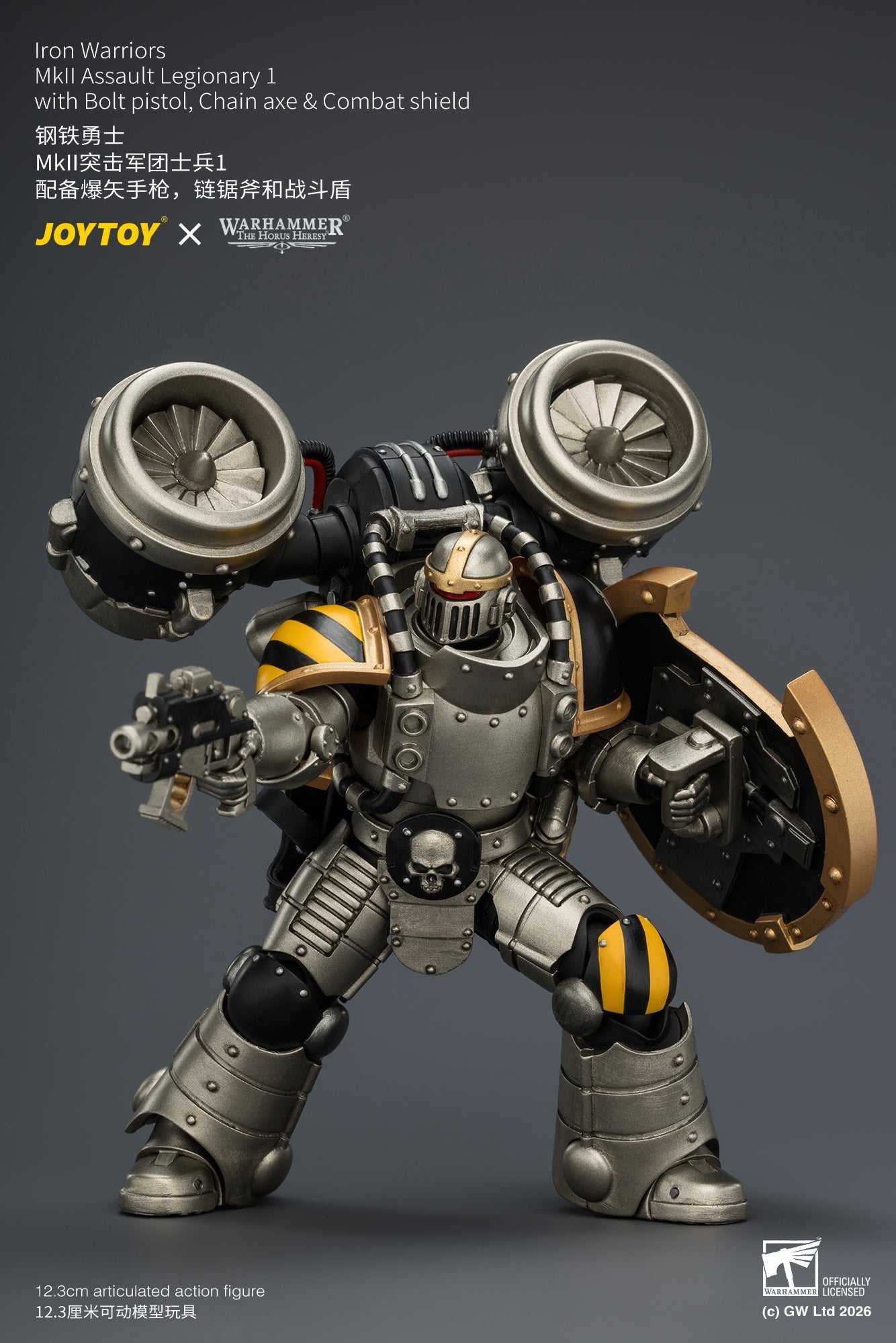 (20/6 CUTOFF)Iron Warriors MkII Assault Sergeant & Legionary - Primarch-Warhammer 40k 1/18 Action Figure By JOYTOY