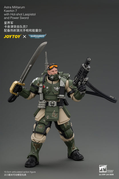(30/8) Astra Militarum Kasrkin Squad - Warhammer 40K 1/18 Action Figure By JOYTOY