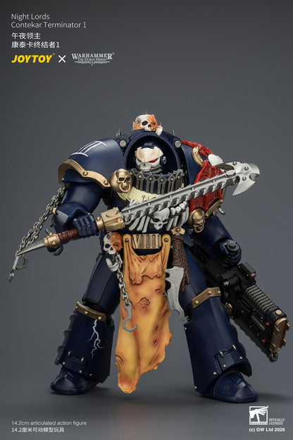 (30/6)Night Lords Contekar Terminator Dissident & Contekar Terminator - "The Horus Heresy" Primarch-Warhammer 40k 1/18 Action Figure By JOYTOY