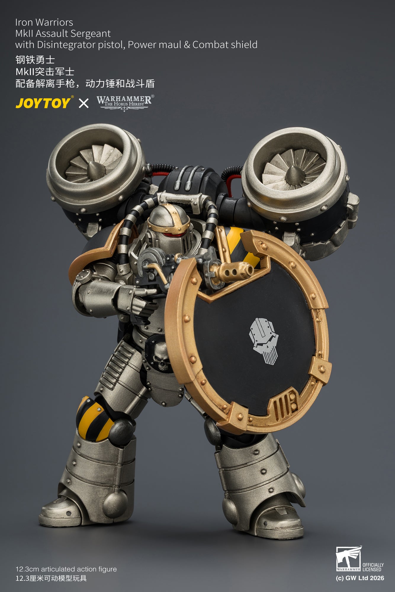 (20/6 CUTOFF)Iron Warriors MkII Assault Sergeant & Legionary - Primarch-Warhammer 40k 1/18 Action Figure By JOYTOY