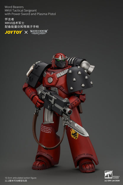 (5/10/2026)Word Bearers Erebus, the Dark Apostle & MkVI Tactical Sergeant - Warhammer "The Horus Heresy" 1/18 Action Figure By JOYTOY