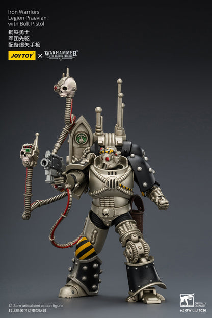 (10/5)Iron Warriors Legion Praevian with Bolt Pistol & Warsmithwith  Graviton Crusher Hammer- "The Horus Heresy” 1/18 Action Figure By JOYTOY