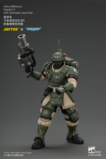 (30/8) Astra Militarum Kasrkin Squad - Warhammer 40K 1/18 Action Figure By JOYTOY