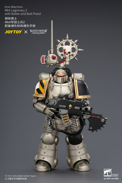 (20/6 CUTOFF) Iron Warriors Mkll Tactical Sergeant & Legionary - Primarch-Warhammer 40k 1/18 Action Figure By JOYTOY